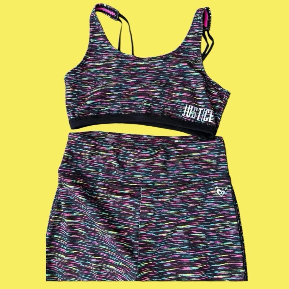 Justice youth 18/20 leggings & bralette set